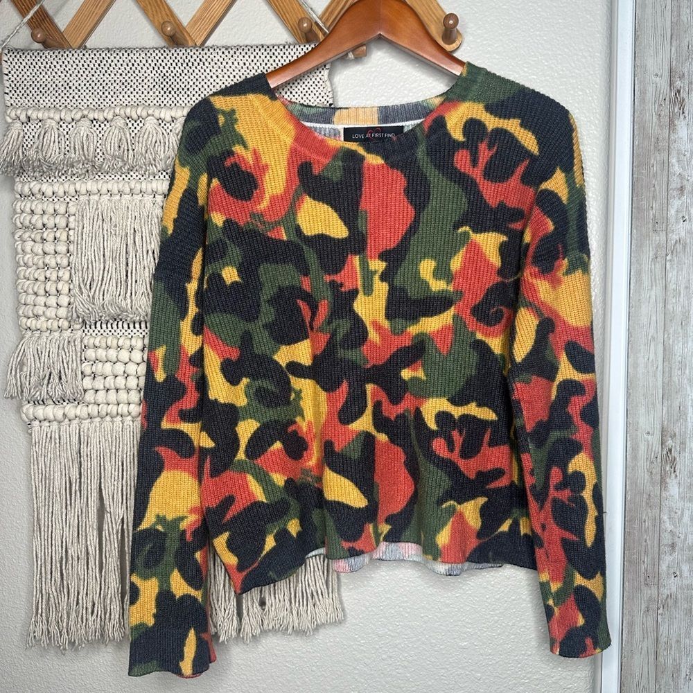 Colorful Camouflage Sweater